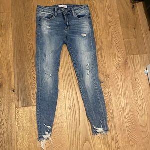 Flying monkey high rise ripped jeans